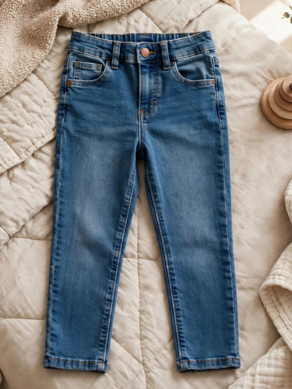 Cat & Jack Blue Denim Jeggings 6 | Girls Stretch Skinny Jeans